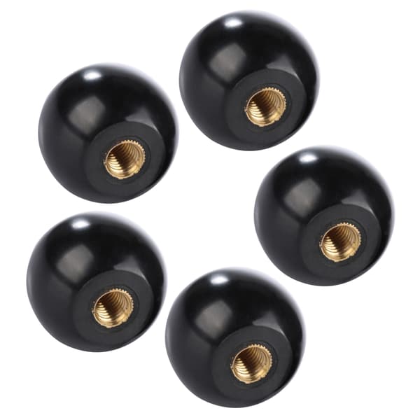 5 Pcs Black Round Ball Bakelite Lever Knob M8*32 Machine Tool Replacement