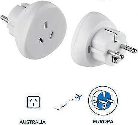 70060 Australia/Kina til Frankrike/Europa Reiseadapter, Hvit