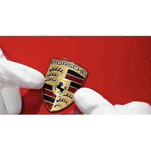Emblem logo Porsche bilhjelm metal