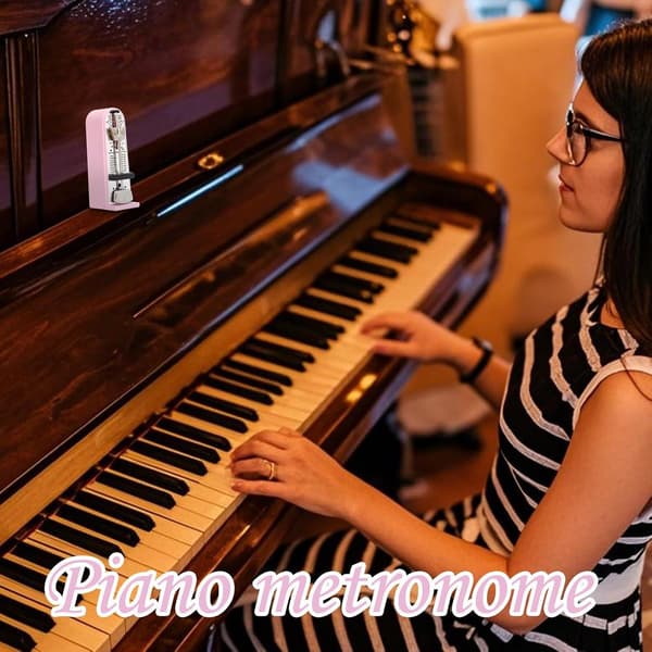 Mekanisk metronom til guitar, bas, ukulele, violin, trompet, banjo pink - Pink