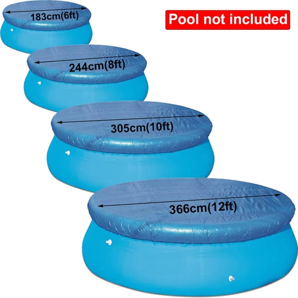 Runt poolskydd (3 m), lättinstallerat poolskydd, damm- och regnsäkert poolskydd för ramträdgårdspool
