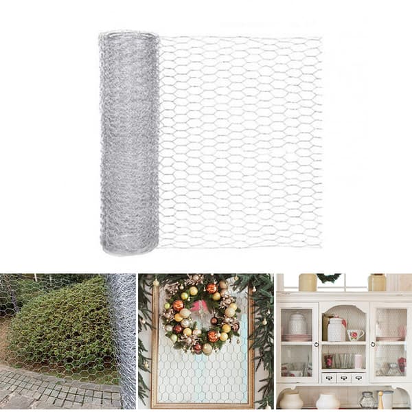 Wire Mesh Galvaniserad Hexagonal Mesh Lättvikt Mesh DIY-projekt för Hemträdgård B