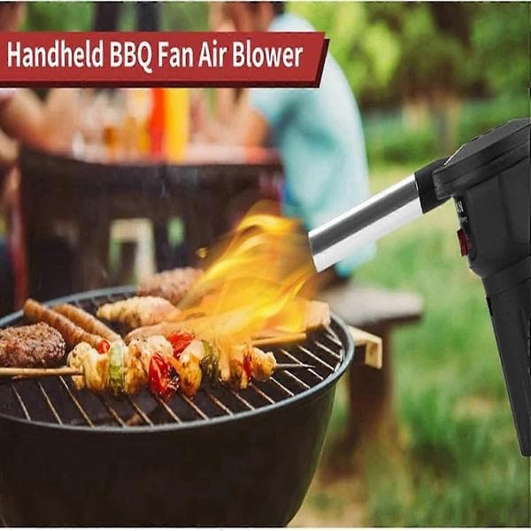 Batteridrevet BBQ-vifte for kullgrill, rask tenning, utendørs camping luftblåser