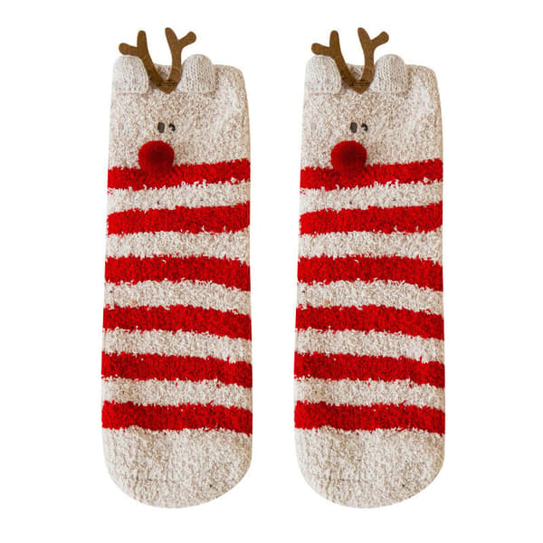 Efterårs- og vinterjulevarme fløjlsbomuldsstrømper gaveæske