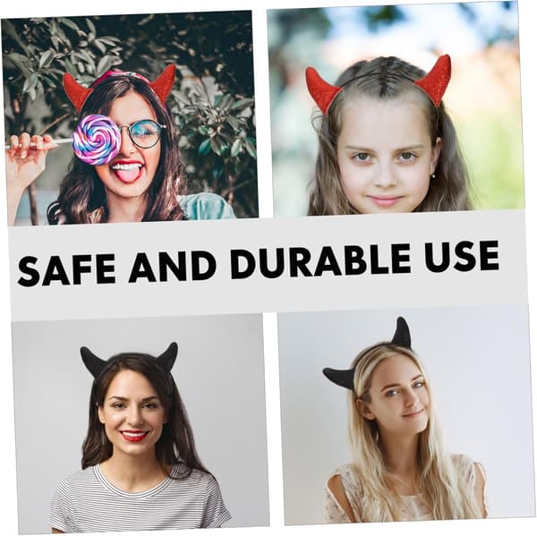 2 stk Djevelhorn Pannebånd for kvinner Halloween-stil Hårbånd Unik Hodeplagg Rekvisitt