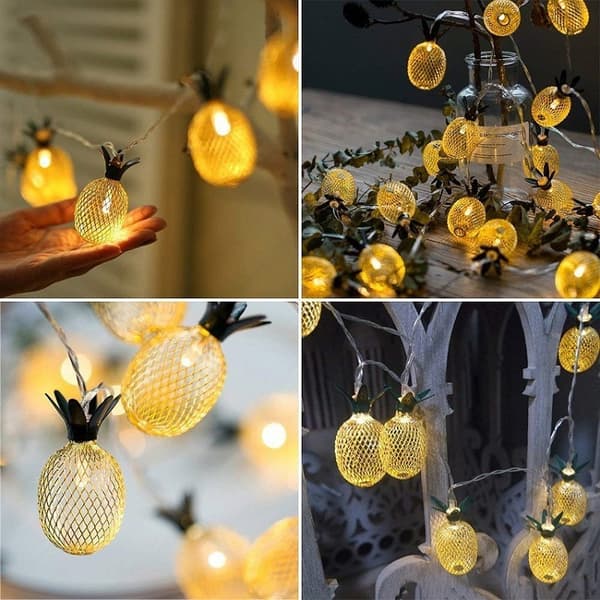 10 LED Ananas ljusslinga 3m, batteridriven ljusslinga