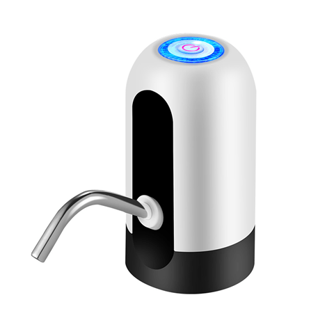 Vit vattendispenser med pumpsystem och avtagbar USB-vattenpump för användning av flaskvatten