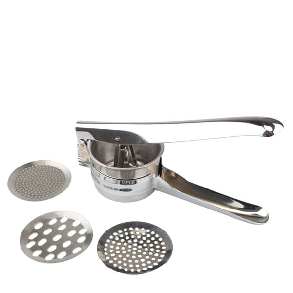 Premium Spaetzle / Kartoffelpresser i rustfrit stål med 3 sigteindsatser