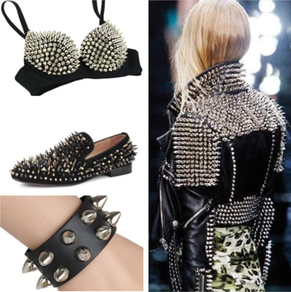 DIY Nitter i Zinklegering - Punkdesign, 50 stk Sølv