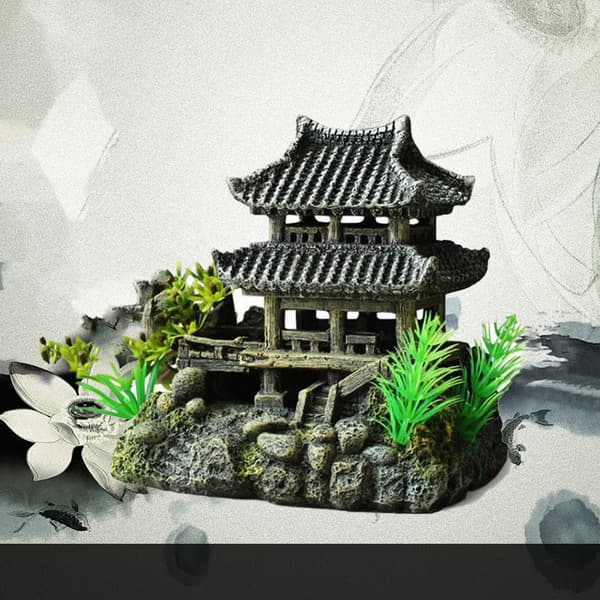 1 st Resin Rockery Stone Akvarium Landskapsakvarium Dekor