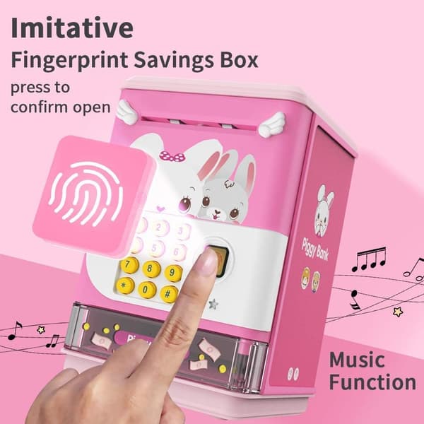 Elektronisk sparegris legetøj - (Pink genopladelig version) Mini di
