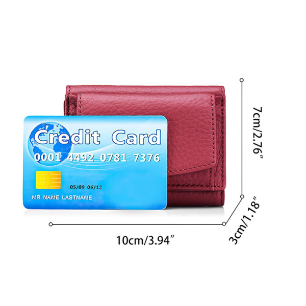 Mini plånbok plånböcker, herr plånbok gjord av äkta läder Claret