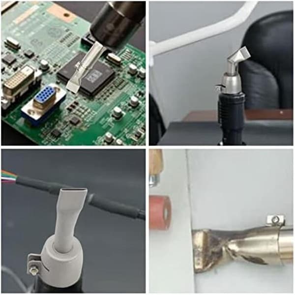 Hot Air Welding Kit 20mm Flat Welding Nozzle Tip Wide Nozzle Pipe Welding Nozzle Replacement PVC Pla