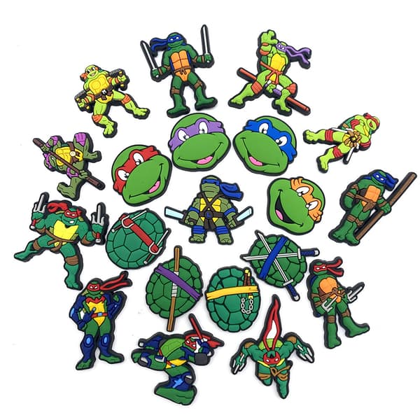 20 stk. lyserøde pigede Ninja Turtle sko dekorationer, personlige DIY