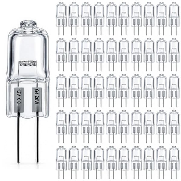 G4 Halogenlamper / Stiftlamper - Varmhvit - Halogen 20W (50-pakning) 20W (50-Pack)