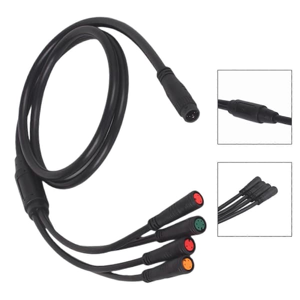 Elsykkel Julet-kontakt 1 til 4 hovedkabel Vanntett kabel 105cm db