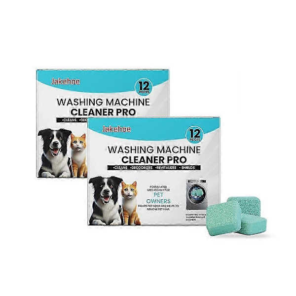 Deep Cleaning Washing Machine Tablets - Odor Removal & Descaling, 12-pack 2 boxes 2 boxes