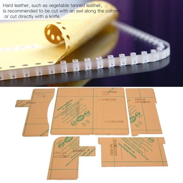 Clear Acrylic Notebook Bag Diary Book Case Pattern Template Stencil Leather Craft Tool
