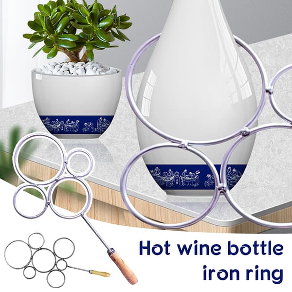 4-ring Heated Glass Bottle Cutter Durable Labor-Saving Bottle Cutting for Flower Pot Making