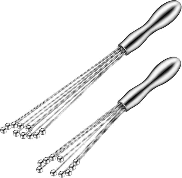 2 stk Mini Ballongvisp i Rustfritt Stål 10-Tommer og 12-Tommer, Eggvisp