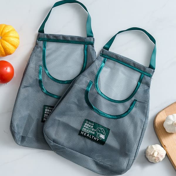 Hanging Vegetables & Fruit Storage Bags for Kitchen Breathable Reusable Mesh One Size One Size