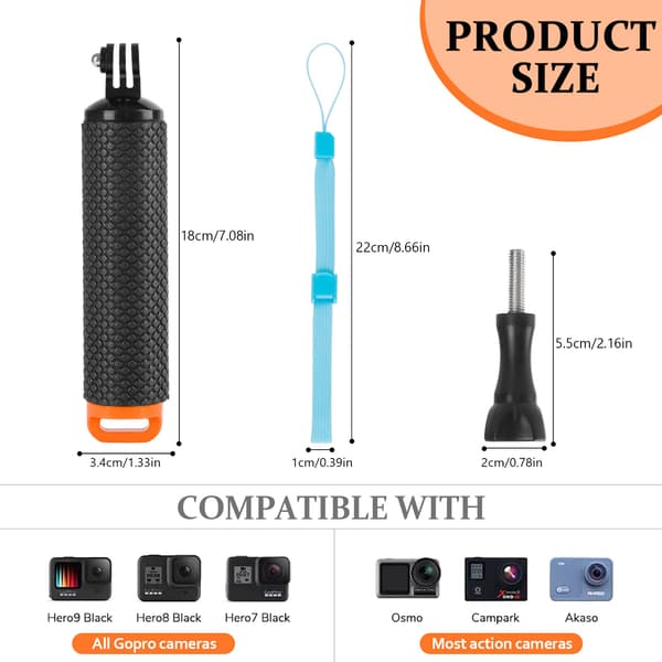 Waterproof Floating Hand Grip (Orange) (Camera Not Included)