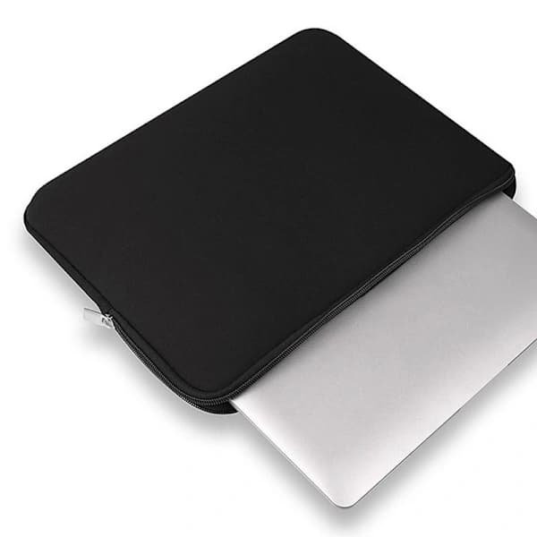 Laptop Sleeve / Etui til Bærbar Computer - Vælg størrelse Sort Black 13 tommer - Sort