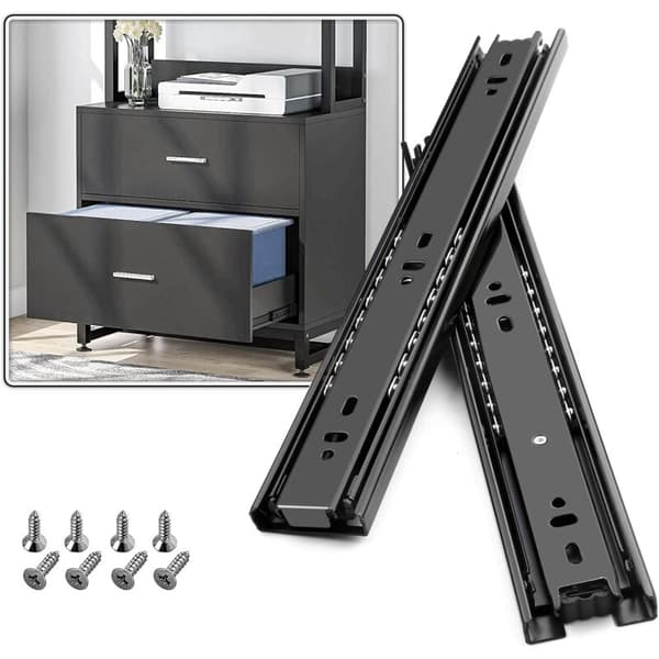 Drawer Slide with Damper, 45 kg Load Capacity with Ball Bearings, 1 Pair