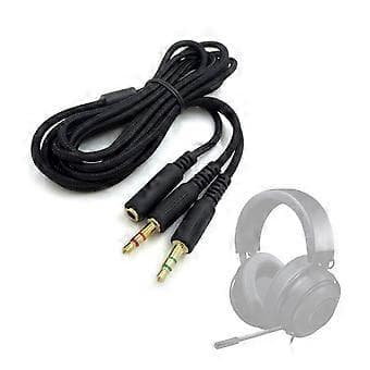 Gaming Headset Hovedtelefonadapter Splitterkabel til Headset 3,5 mm Han til Hun Forlængerkabel