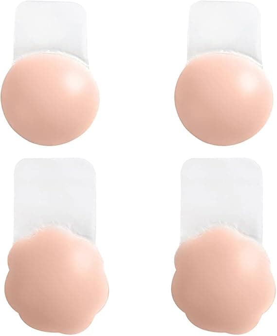 Brystvortebeskyttere (10 cm) - Genanvendelige Selvklæbende Push-up Silikone Nipp