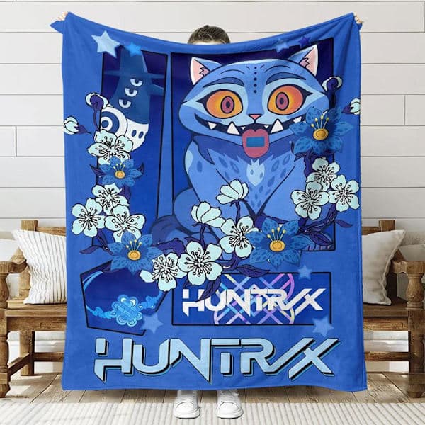 Huntrix K-Pop Trykt Teppe | Flanellteppe for Sofa og Seng (Anime Tema) 70+100cm 22