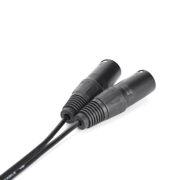 Mikrofonikaapeli 3,5 mm:n liittimestä kaksois-XLR-urosadapteriin Interc