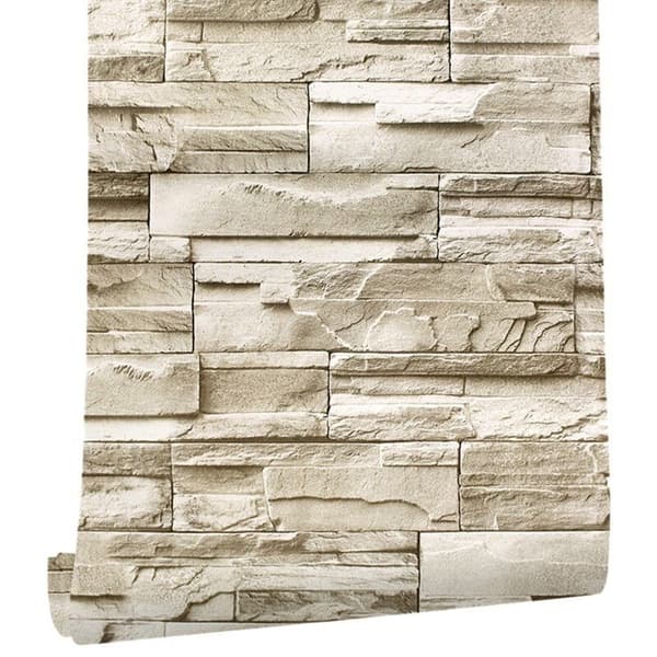 3D Vinyl Wallpaper Self-Adhesive Tile Sticker, 6M Roll