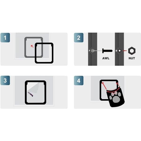 Pet Screen Door for Cat with Magnetic Closure (29×24cm)