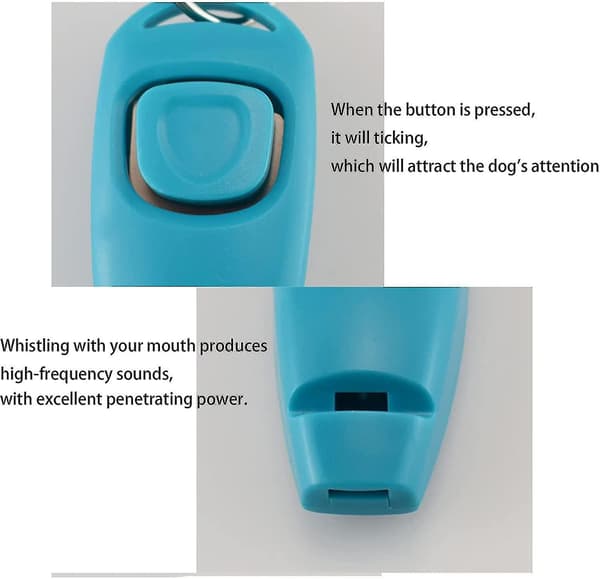 Dog Clicker. Training Clicker Dog Whistle Clicker 2 In 1 Training Tool White [DB]