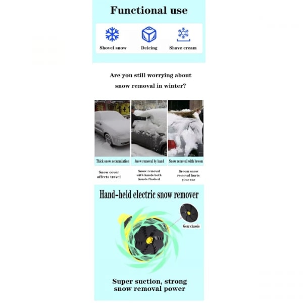 Multifunctional Electric Ice Scraper Snow Scraper