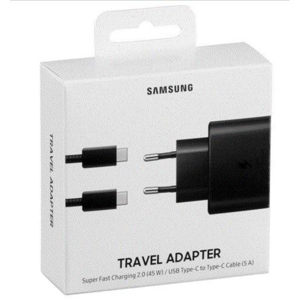 SAMSUNG EP-TA20EWE + Type C kabel sort Black