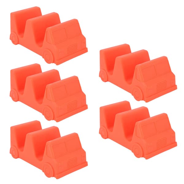5 Pcs Taco Holder Set Small Car Shape Wave Shape Taco Tray for Kitchen Restaurant Orange