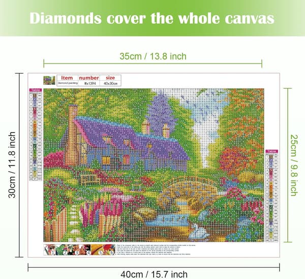 (28) 3 dele DIY Diamantmaleri Julekit, 5D Julebroderi