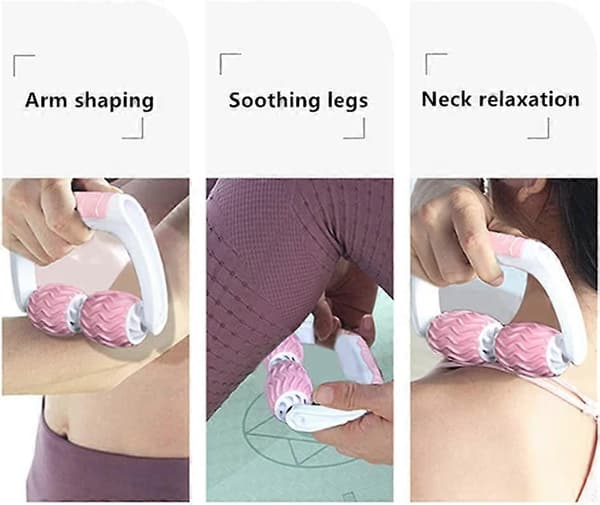 360 skumrulle, 2 hjul, håndmassager og benmassager (pink)