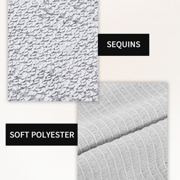 Glitrende paillet-crop tops til kvinder, metalliske tube tops, stropløse, sølv