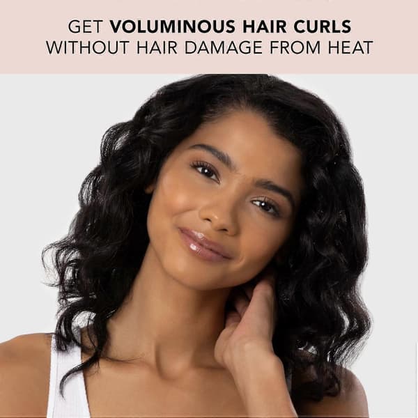 Kitsch Heatless Curls - Satin-Covered Heatless Curls For Overnight Curls ZD B2 Black