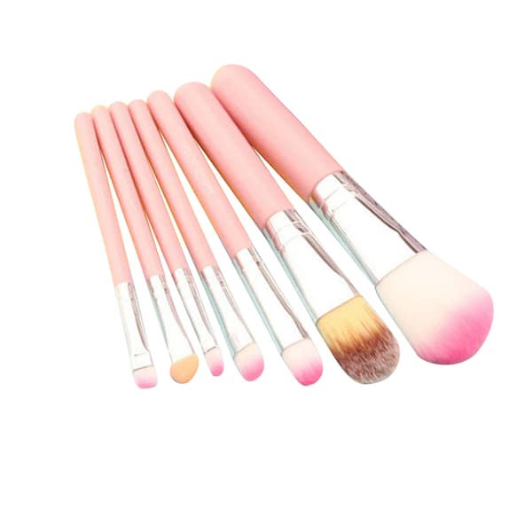 7-piece makeup brush set for face, soft bristles, comfortable handle, face and eye makeup brushes for beginners