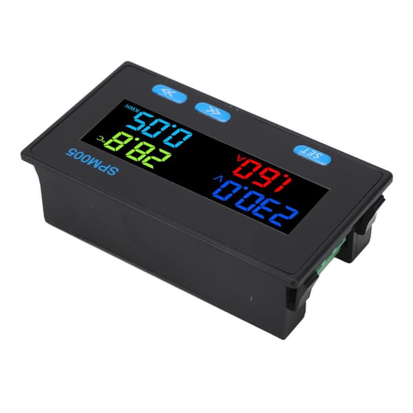 Digital Voltmeter Amperemeter Panel 8 i 1 Multifunksjonell Strømforbruksmåler Farge LCD-skjerm AC Energimonitor AC60-300V 20A