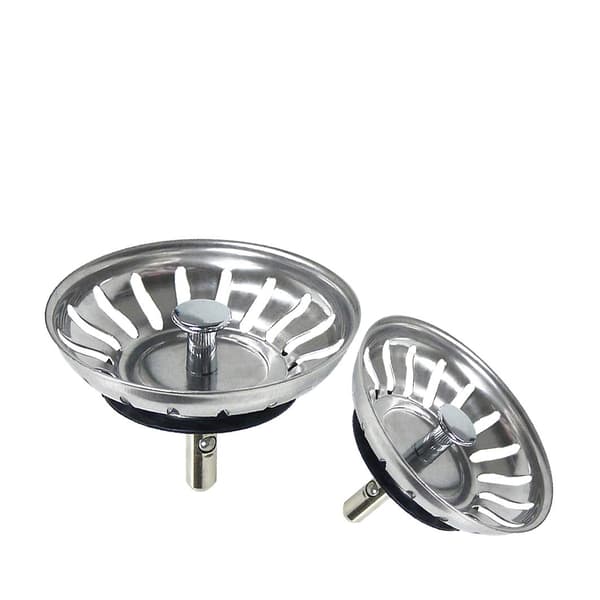 Køkkensi, si, rustfrit stålsil til køkken og badeværelse - diameter 80 mm (2-pak)