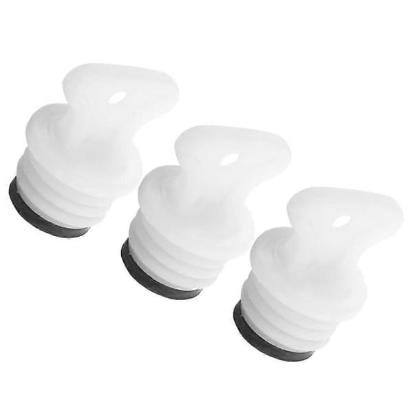 Vit Gummi Varmvattenflaskpropp för Kallt Väder 3st Vit 3.50X2.50X2.50CM White 3.50X2.50X2.50CM