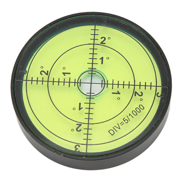 Circular Bubble Level for Precision Measurement, High-Precision Spirit Level with Optically Clear Material, Shockproof Metal Casing