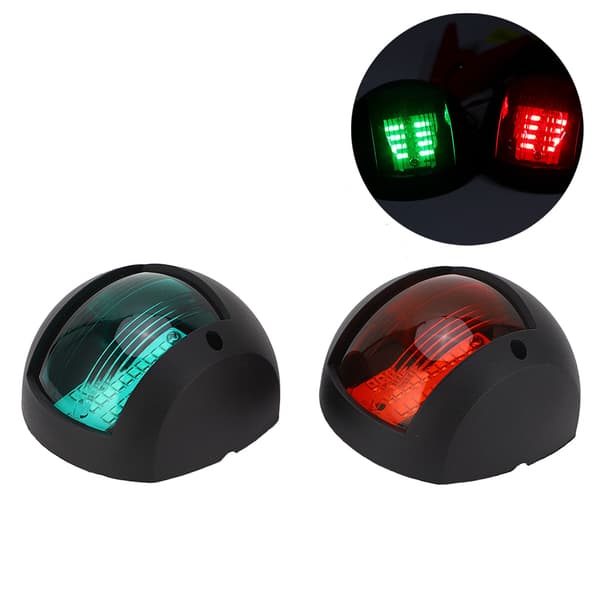 2pcs Left Red Right Green Boat Sidelight LED Weatherproof Navigation Light for Yacht Boat