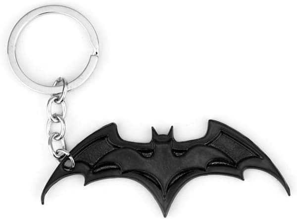 Personalized Metal Charm Batman Keychain Black Pendant