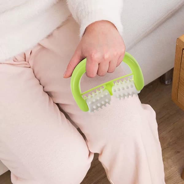 2 manuelle rullemassageapparater - Bærbar mini kropsmassagerulle til ben og arme - Let yogaudstyr